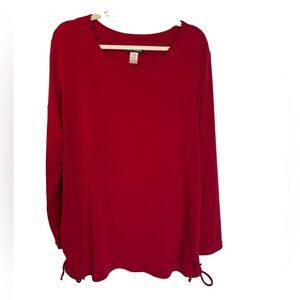 ⭐️ Soft Works Rich Red Long Sleeve Top- size XXL